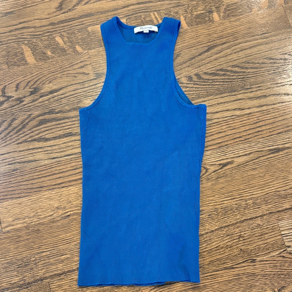 Madewell  Ribbed Royal Blue Tank Top, XXS